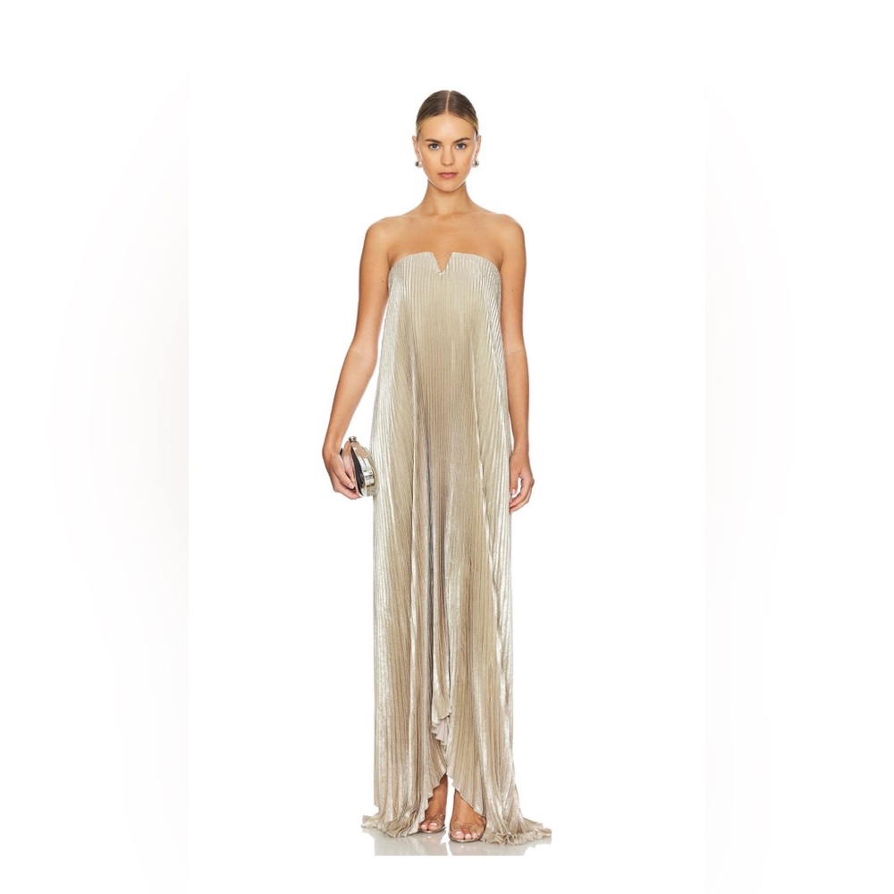 Chic Strapless Metallic Dress